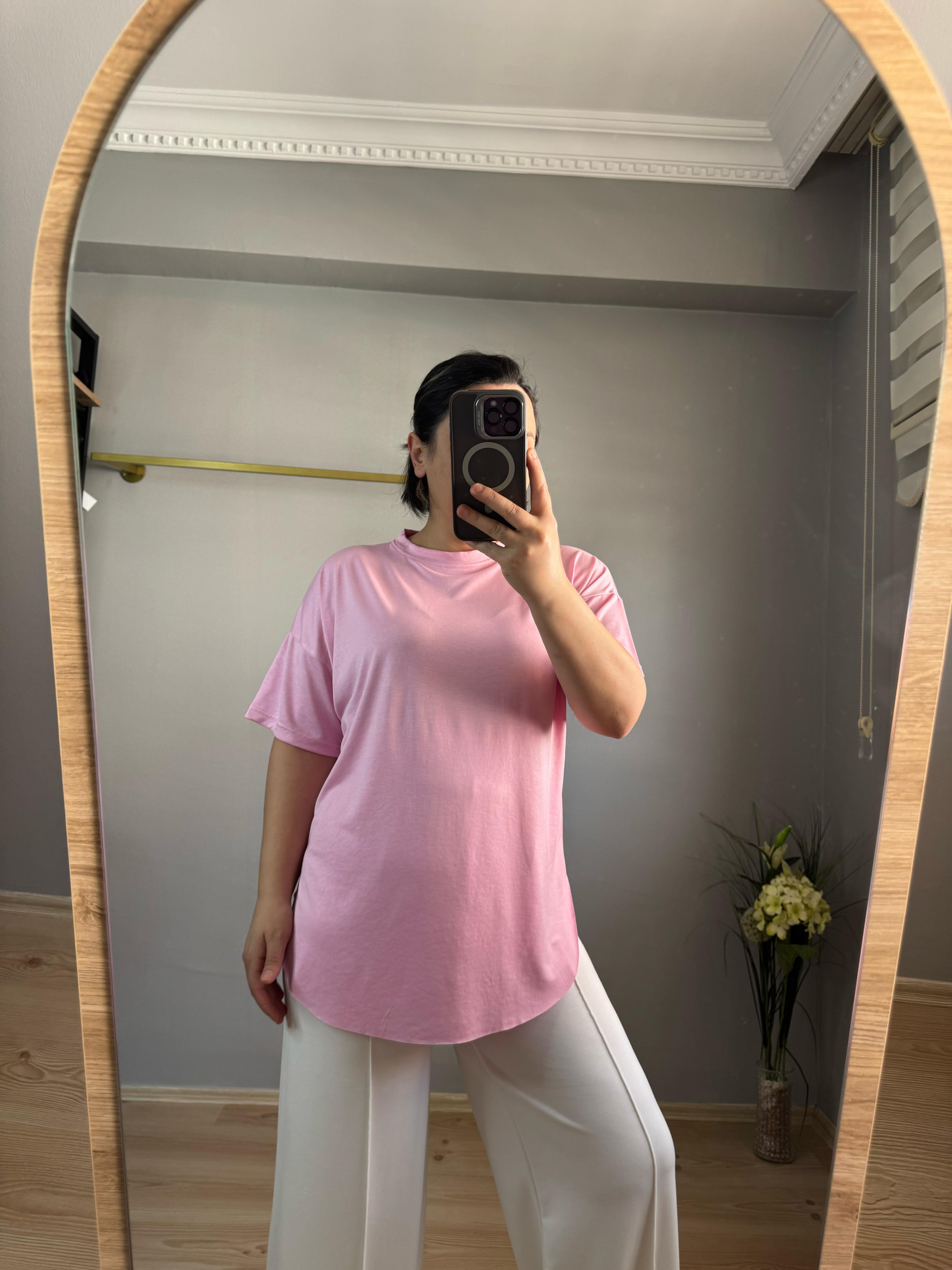 Süprem Modal tişört pembe