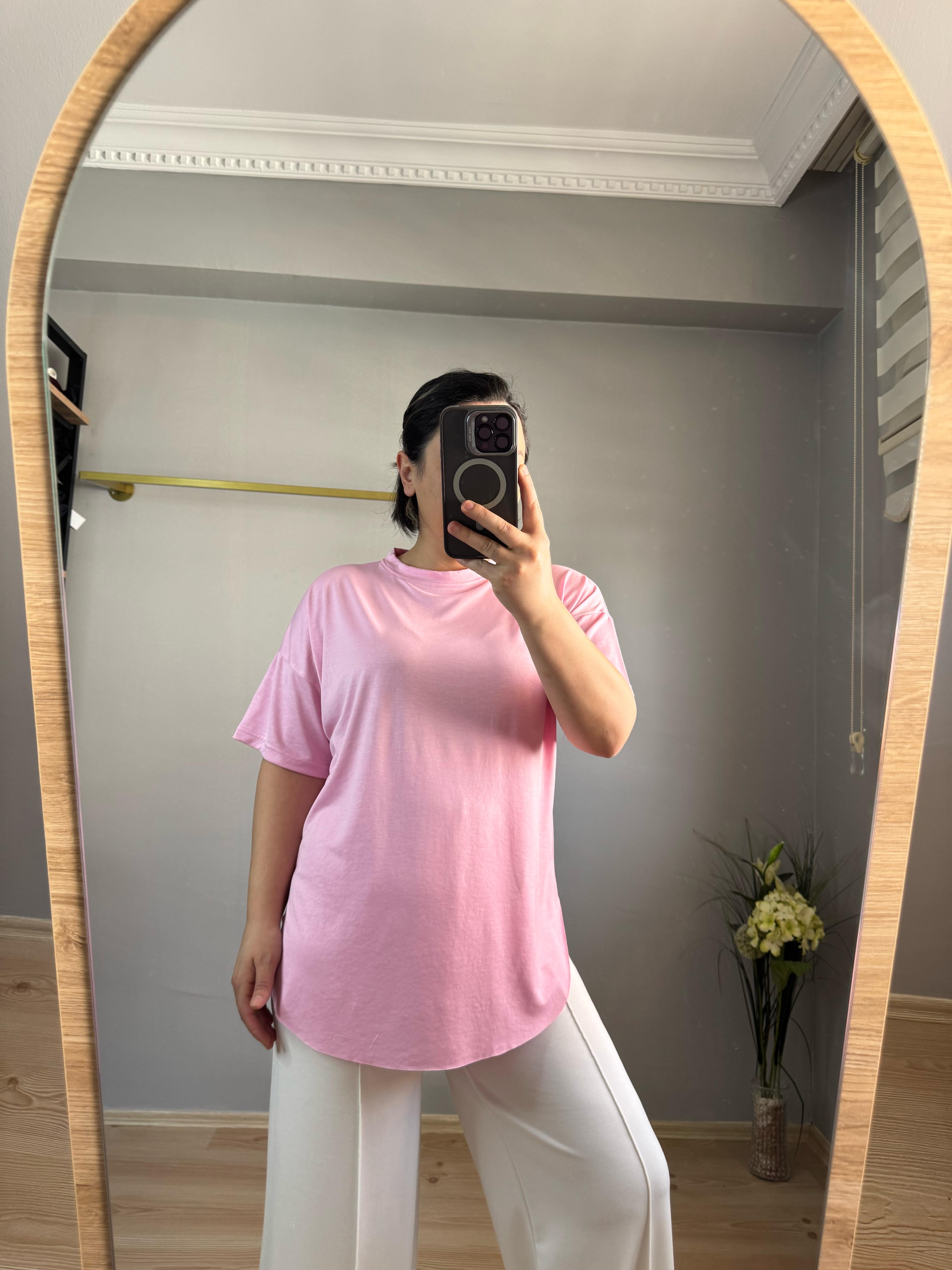 Süprem Modal tişört pembe
