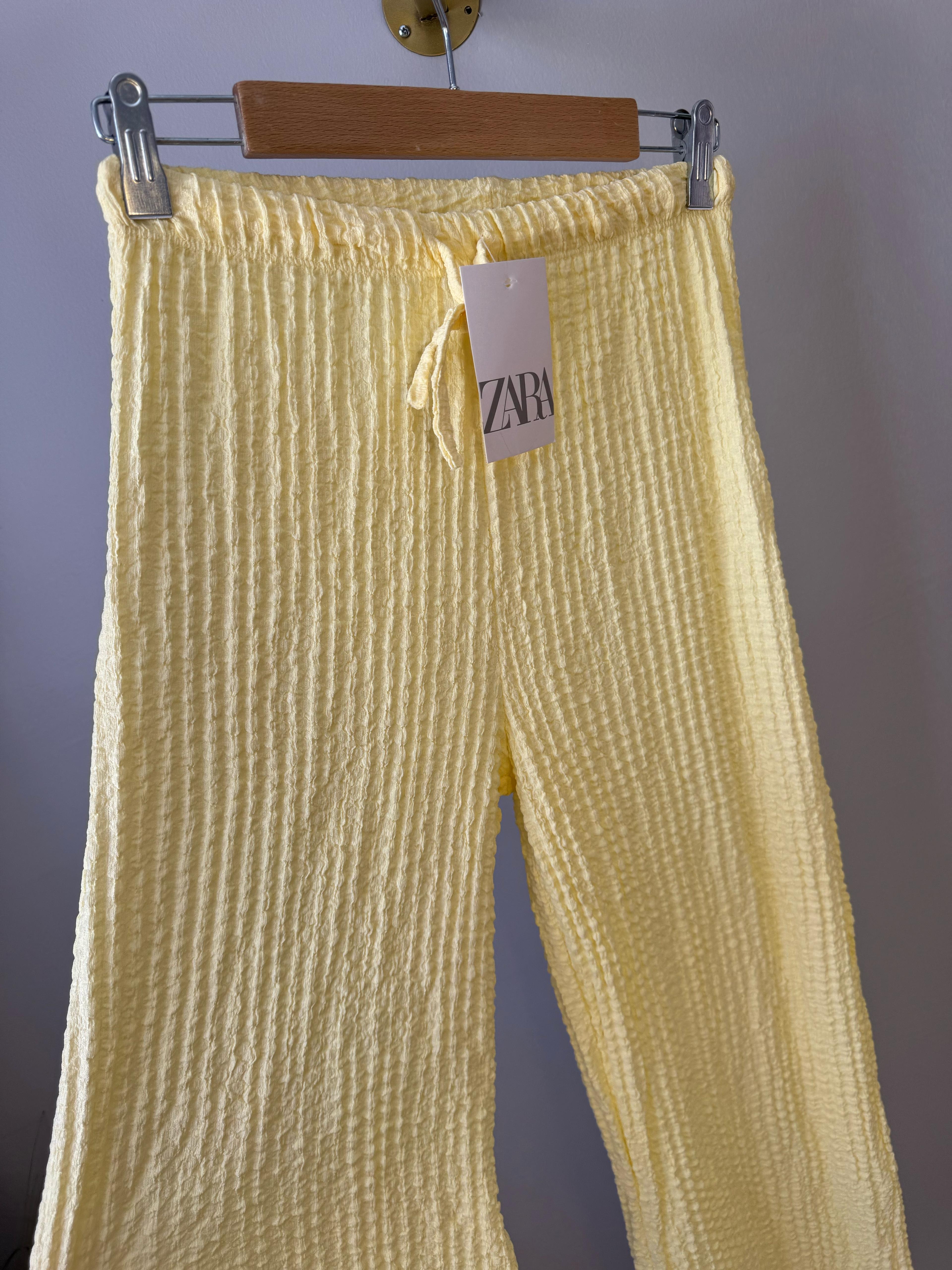 Bubble pantolon sarı