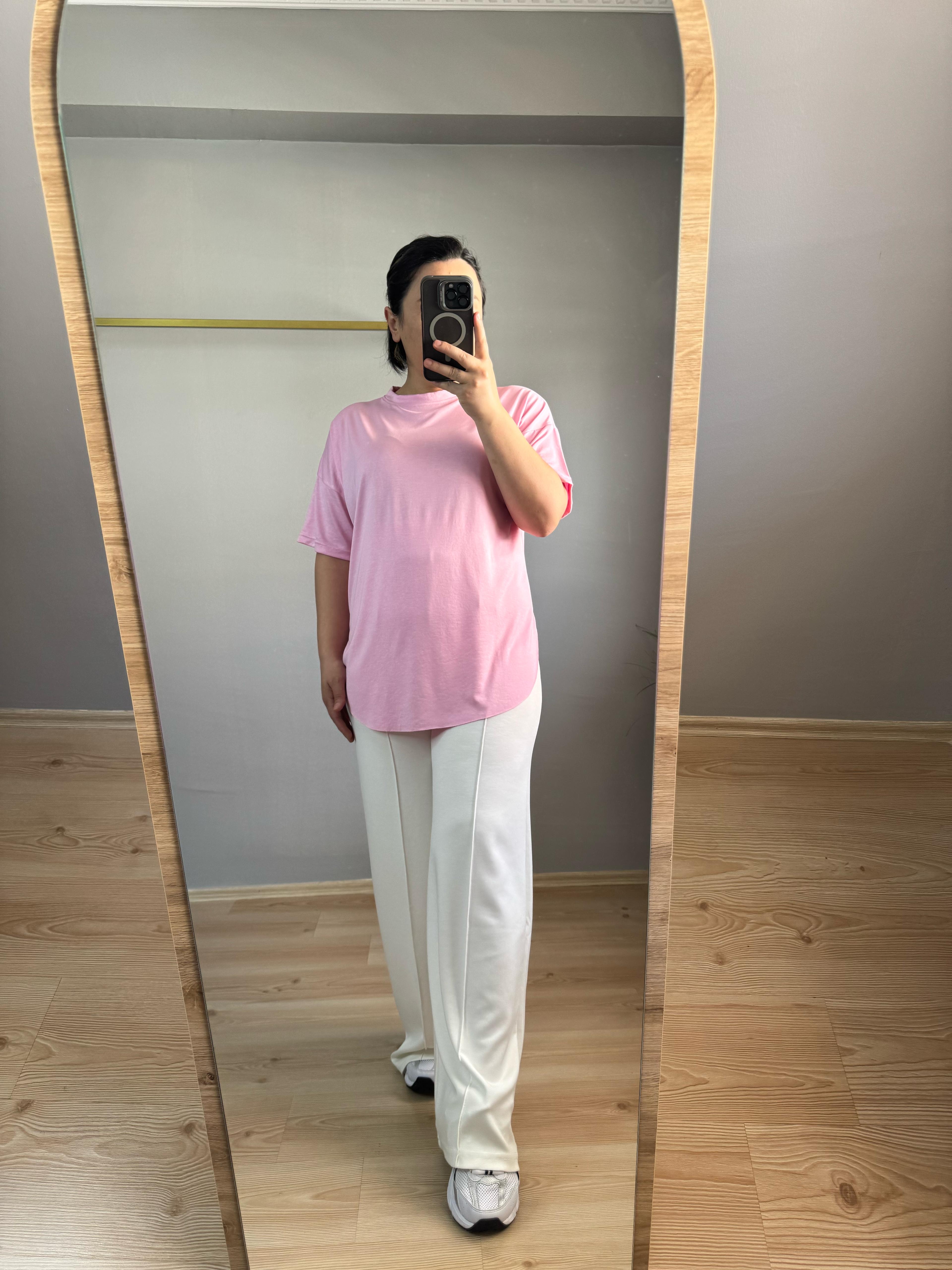 Süprem Modal tişört pembe