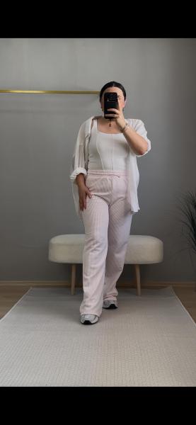 Su yolu pantolon pembe