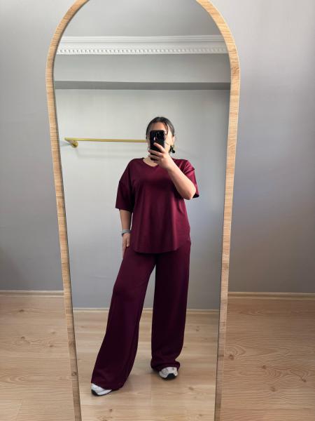 Oysho modal palazzo bordo