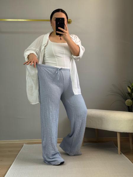 Bubble pantolon mavi
