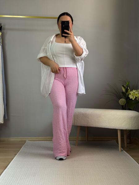 Bubble pantolon pembe