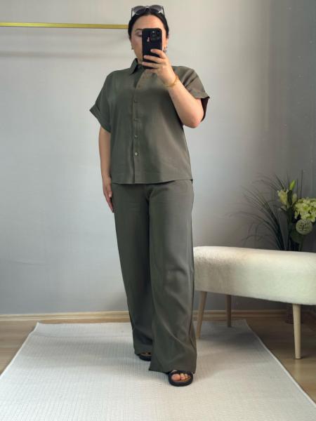 Modal tencel takım haki