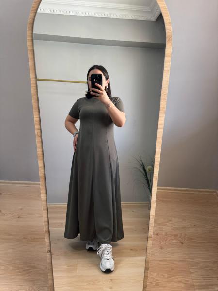 Modal Çan elbise haki