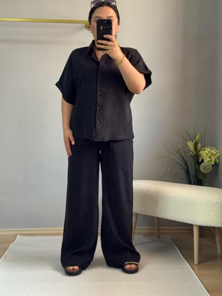Modal tencel takım siyah
